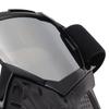 Skull Goggles Mask PC Sponge Detachable Adjustable Motorcycle Protective Mask For Off Road Riding Hiking Black Frame Silver Goggles Lens