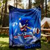 1PC Sonic, Speed Outdoor Blanket Lightweight Flannel, Soft & Warm, All-Season Use for Sofa, Outdoor, Camping, Living Room, Office51