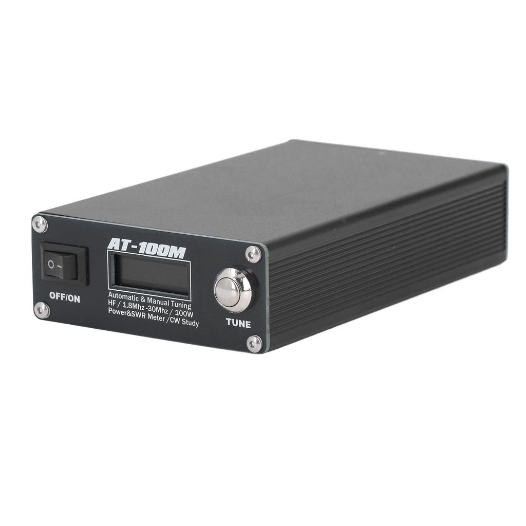 AT100M Antenna Tuner 1.8mhz to 30mhz 100W Organic LED Display Universal Rechargeable Antenna Tuner