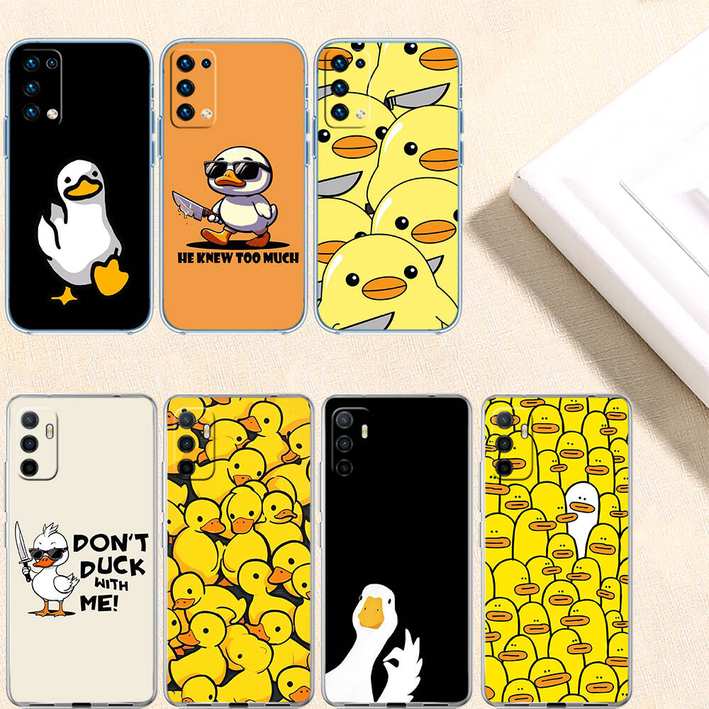 DUCK Cartoon Phone Case for Motorola Edge 20 30 S30 40 50 Fusion Lite Plus Pro Ultra Neo One Action Zoom Hyper Power Macro Vision