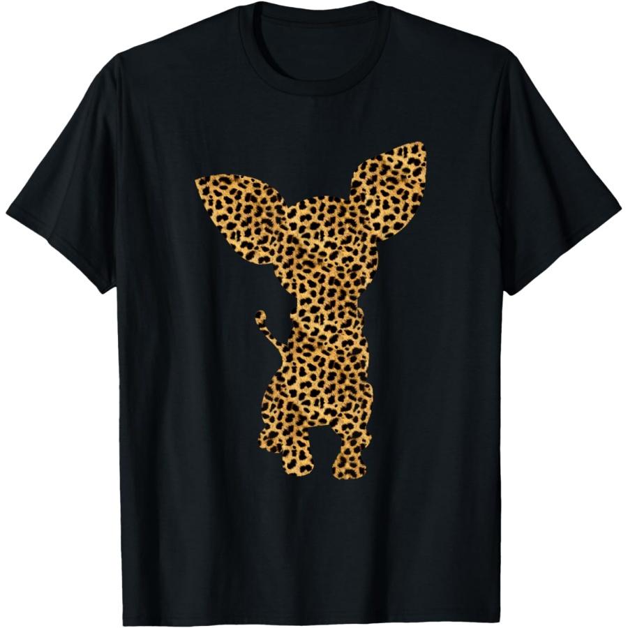 

Chihuahua Leopard Print Dog Pup Animal Lover Women Gift T-Shirt XXXXXL чорний