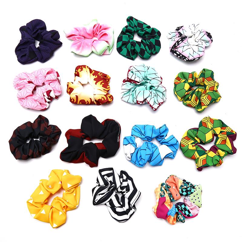 Demon Slayer: Kimetsu No Yaiba Scrunchie Elastic Handmade Headbands