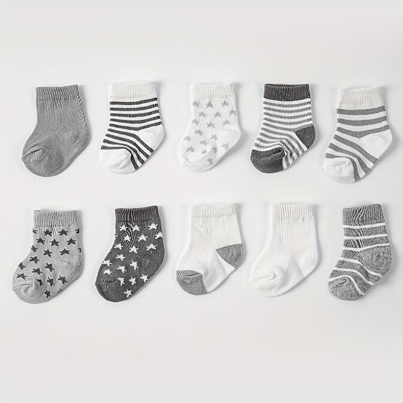 5 pairs/lot New spring and autumn star striped baby socks 0-6months