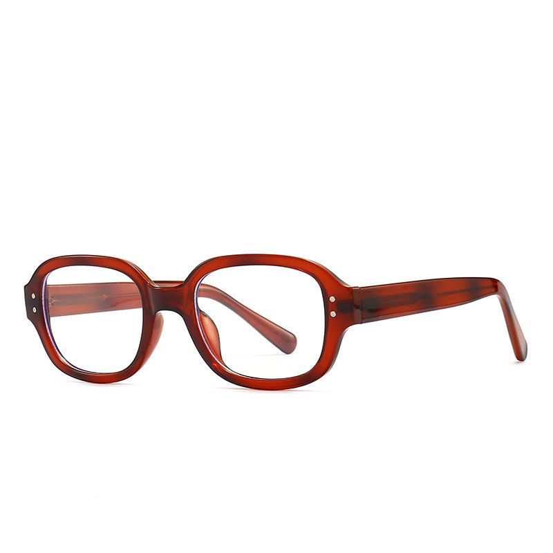 Korean Style Retro Light Oval Glasses Frame - Simple, Cute, and Stylish for Women