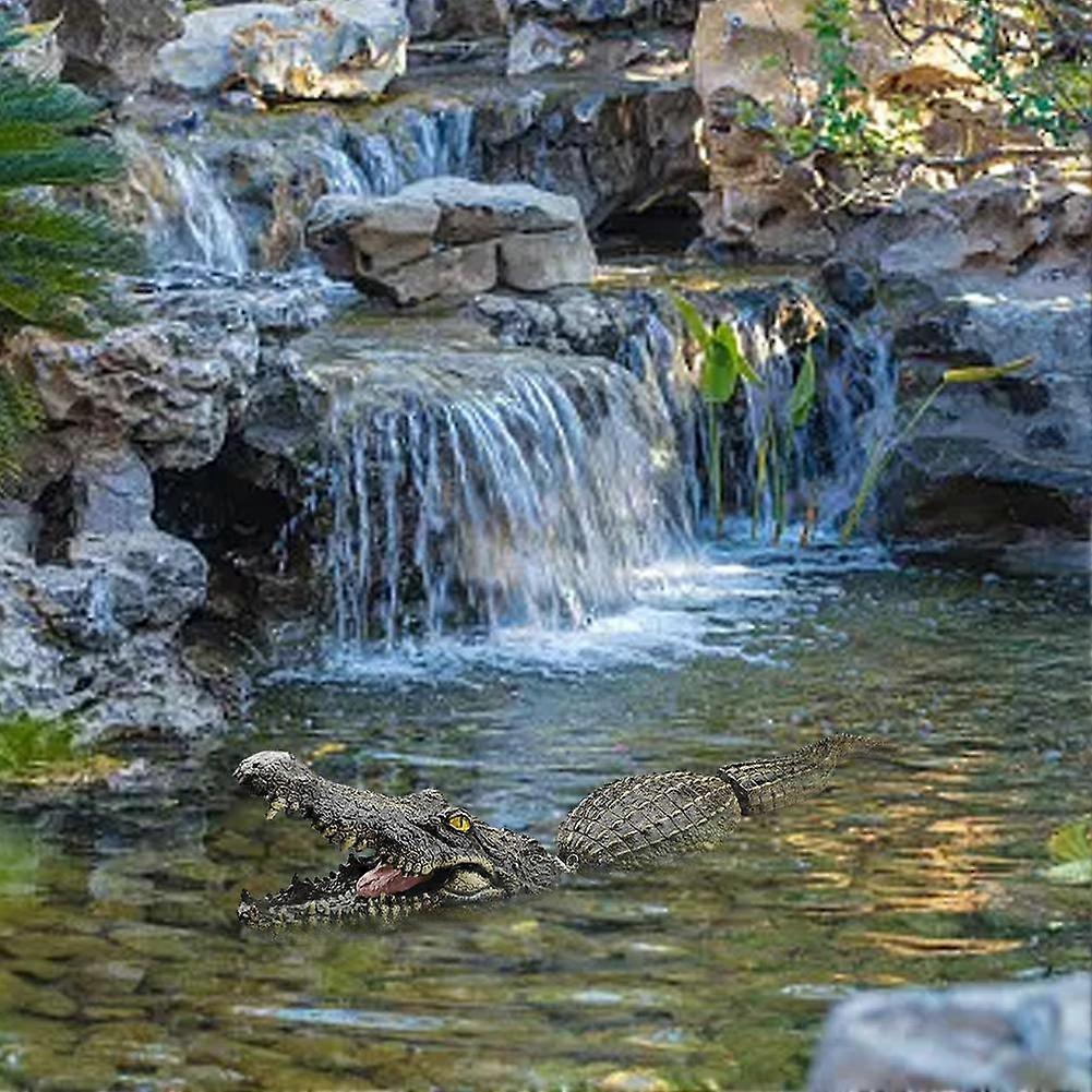 Artificial Fake Crocodile Alligator Head Floating Decoy Resin Garden Decor