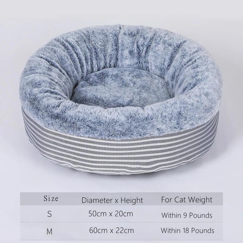 Ciepłe legowisko dla kota domek okrągłe łóżko mata do spania podkładka poduszka dla zwierząt szczeniak gniazdo muszla dla małego psa kota