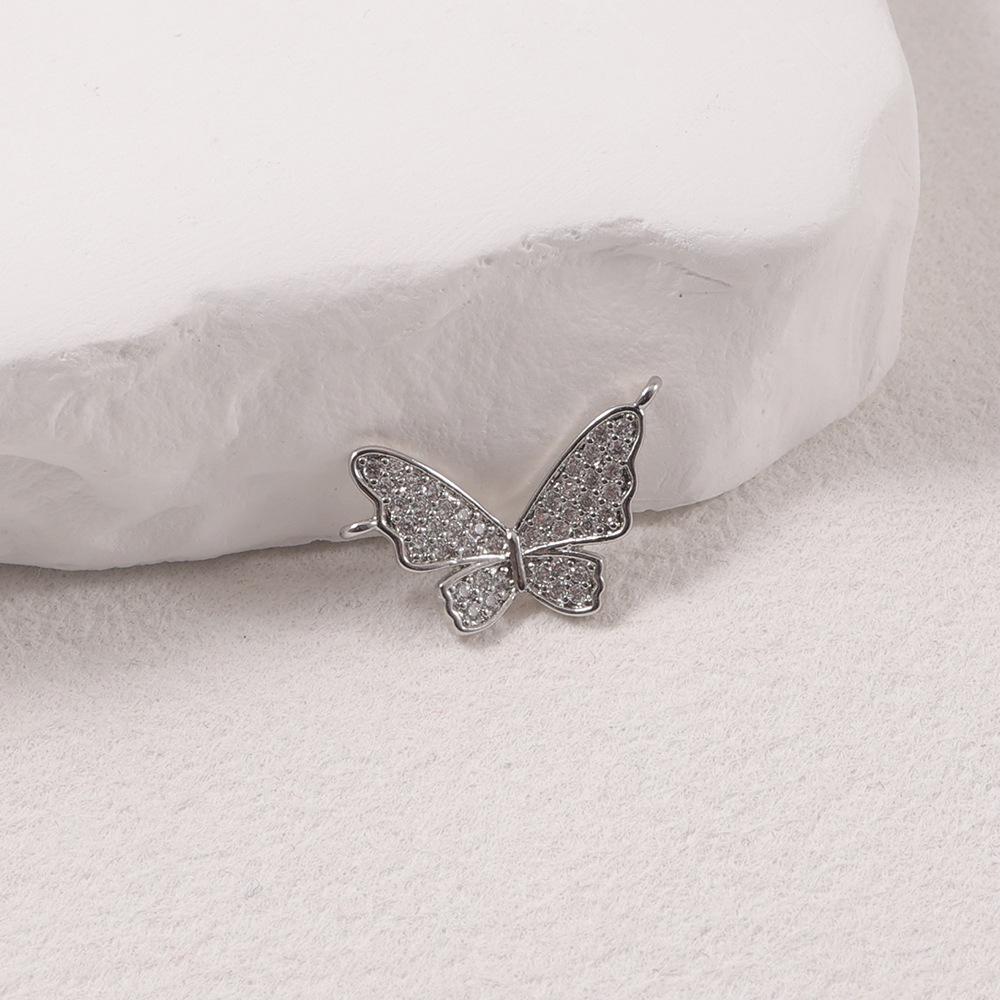 Легкая Роскошь Двухцветный Кулон-Бабочка Ожерелье - Золото и Серебро Модный Аксессуар для Женщин