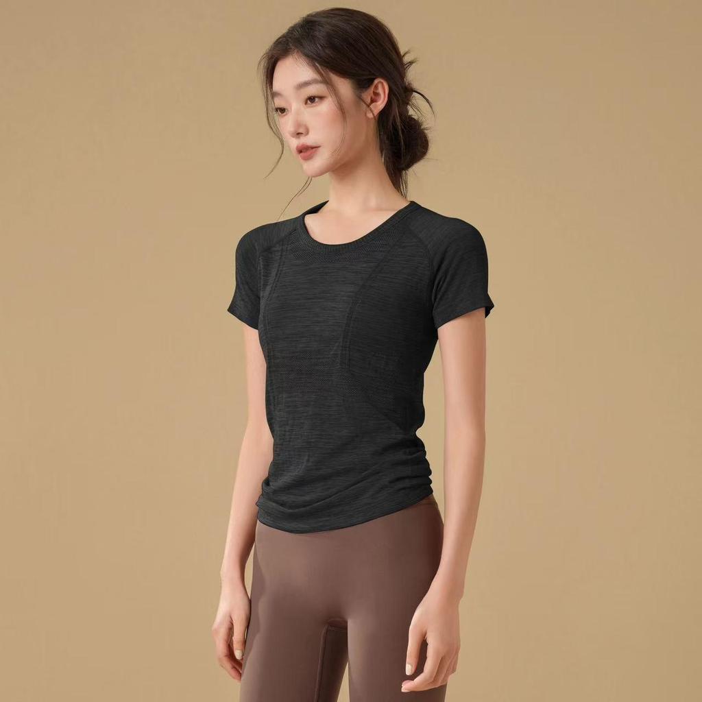 Women's Slim Fit Short Sleeve Yoga Top: Breathable, Quick-Dry Sports Wear