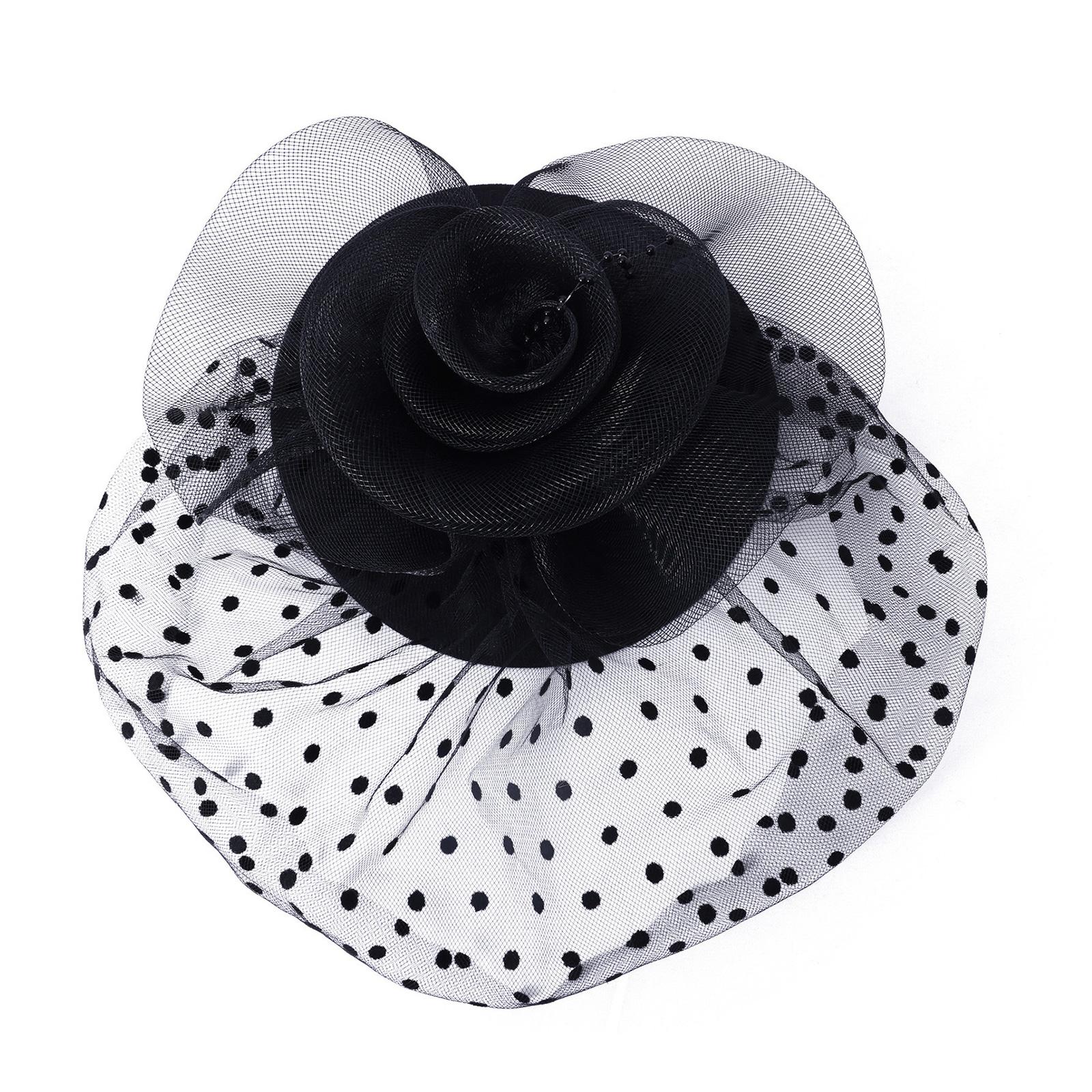 

Breathable Mesh Hair Clip Headdress Fascinator Hatpin Headwear For Sensitive Skin And Daily Wear Comfort 1 чёрный