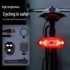 Bicycle LED Taillight with Turn Signal, Horn, Remote Control & USB Charging – Waterproof for Night Riding