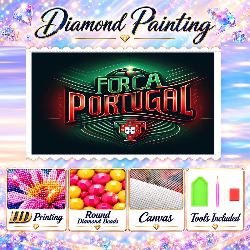 Portugal national football team Diamond Painting Kit 5D Full Drill DIY Diamond Mosaic Wall Art Home Decor