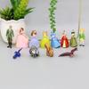 3-4cm 12uds/Lote Figuras de Sofía la Primera Princesa Sofía Ámbar Cilo Príncipe James Reina Miranda Pájaro Trébol Conejo Juguetes de Animales