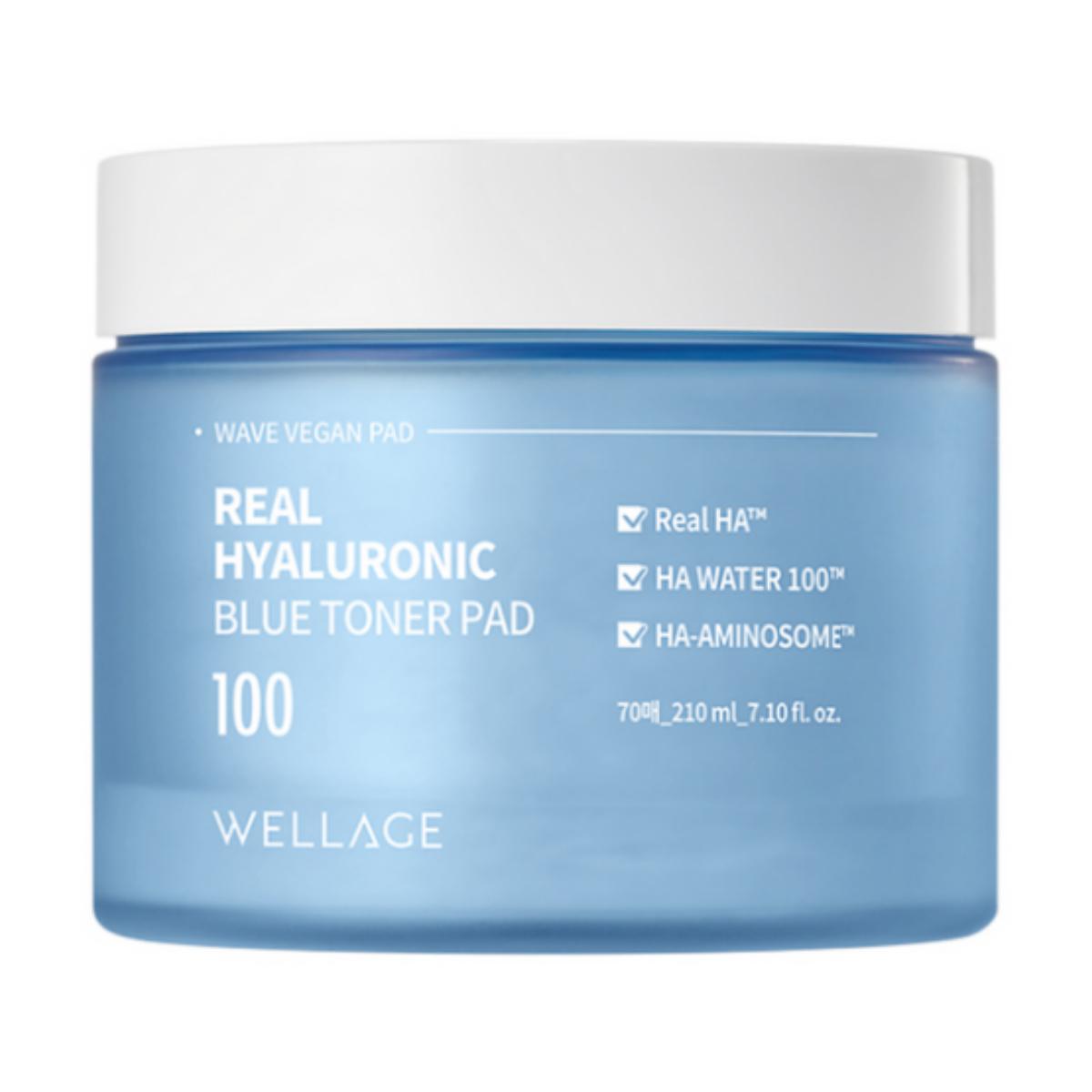 

Wellage Real Hyaluronic Blue Toner Pads — 210 мл (70 подушечек), 1 единица