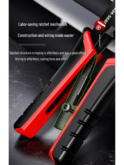 Clește de sertizat profesional pentru cablu de rețea cu capăt Crystal cu conectori cu 5, 6, 7 găuri traversante