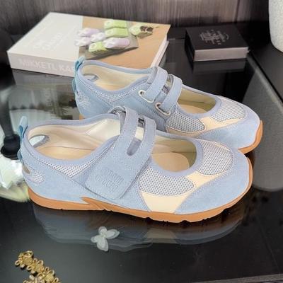 Schaffellversion gelbe Schuhe Mesh Mary Jane Schuhe Sommer neu Klettverschluss flacher Ausschnitt runde Zehenpartie Einzelne Schuhe
