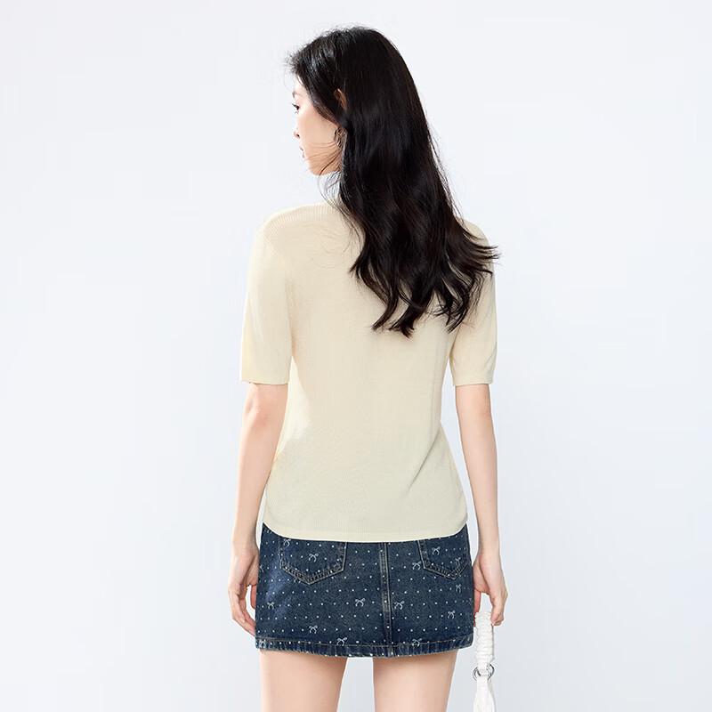 JOY SPEAKER Slim-Fit Short Sleeve Knit Tee