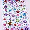 4 Pcs children's sparkling makeup stickers with three-dimensional stars, pentagonal stars, heart-shaped circular crystals, diamonds, gemstones