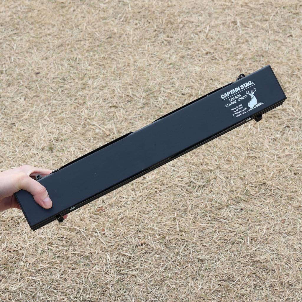 [Amazon.co.jp Exclusive] Captain Stag (CAPTAIN STAG) Outdoor Table, Aluminum Roll Table, Compact, Folding, with Case, Matte Black, UC-582