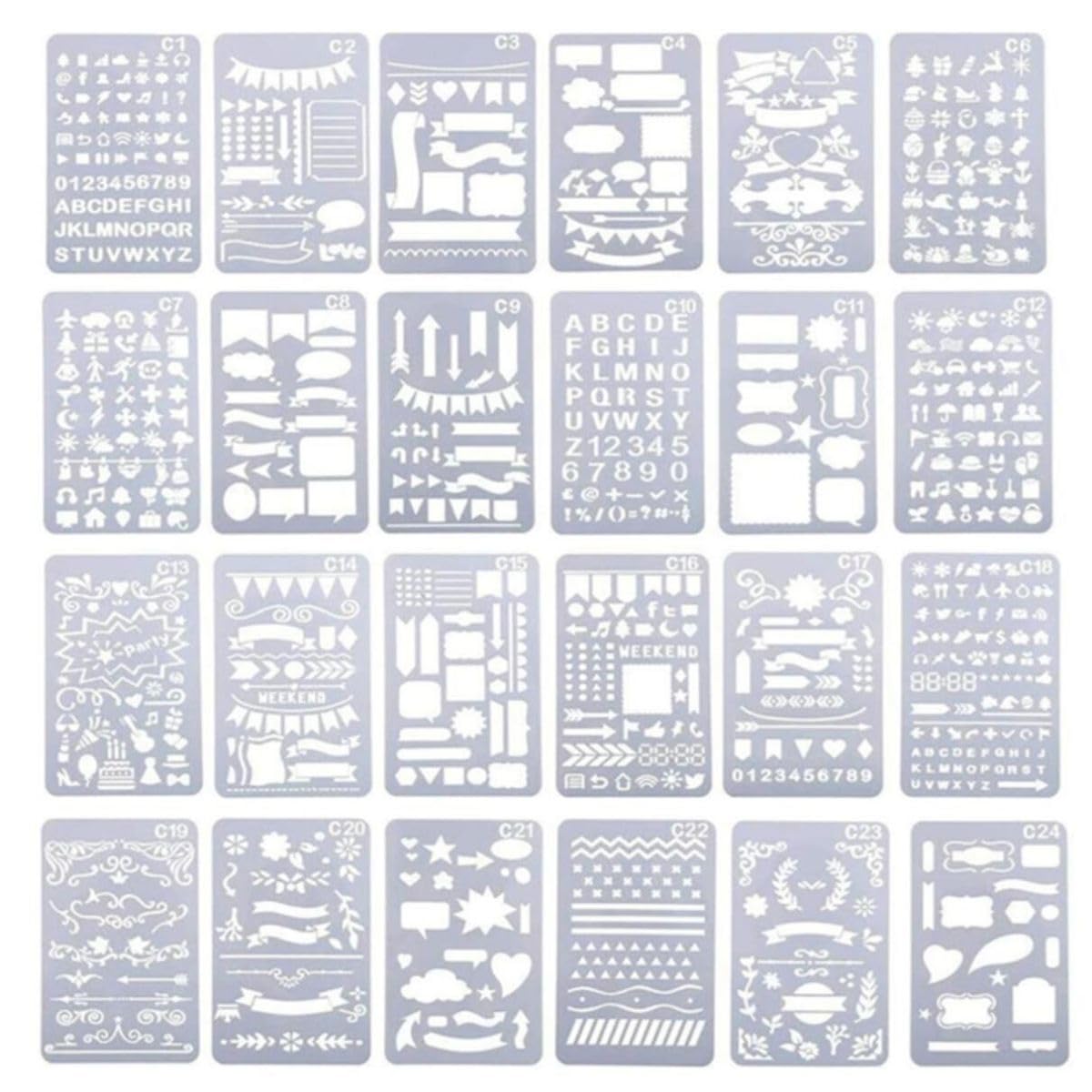 

Набор из 24 предметов для рисования, раскрашивания, черчения, живописи, сделай сам, линейки, трафареты, шаблоны, инструменты, книги, принадлежности, планеры, обучение,