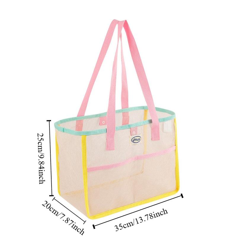 Handbag Clothes Storage Bag Fresh Color Hanging Shower Organizer Simple Mesh Toiletry Bag  Wash Bag