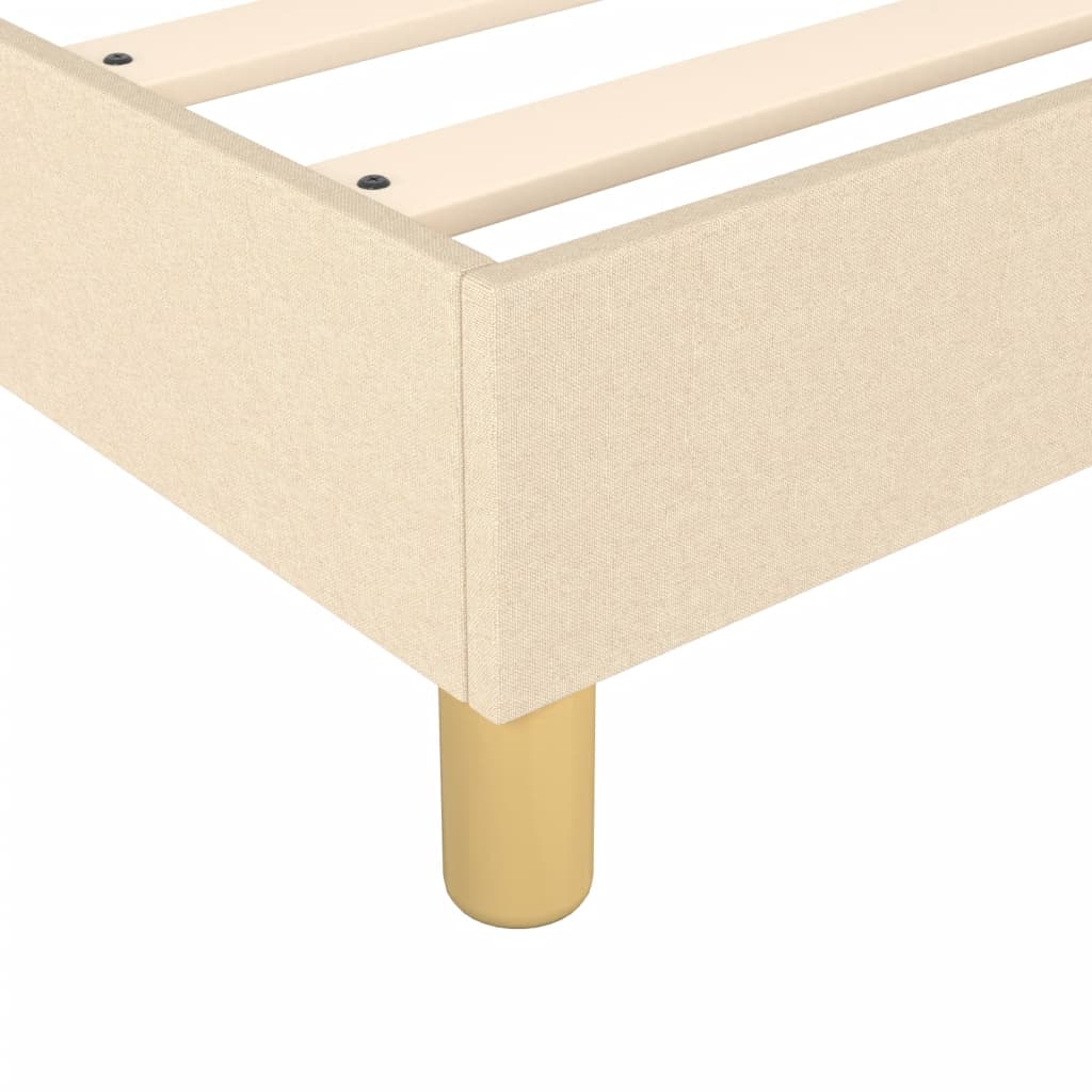 Vidaxl Rama Łóżka Bez Materaca Kremowa 90X200 Cm Tkanina