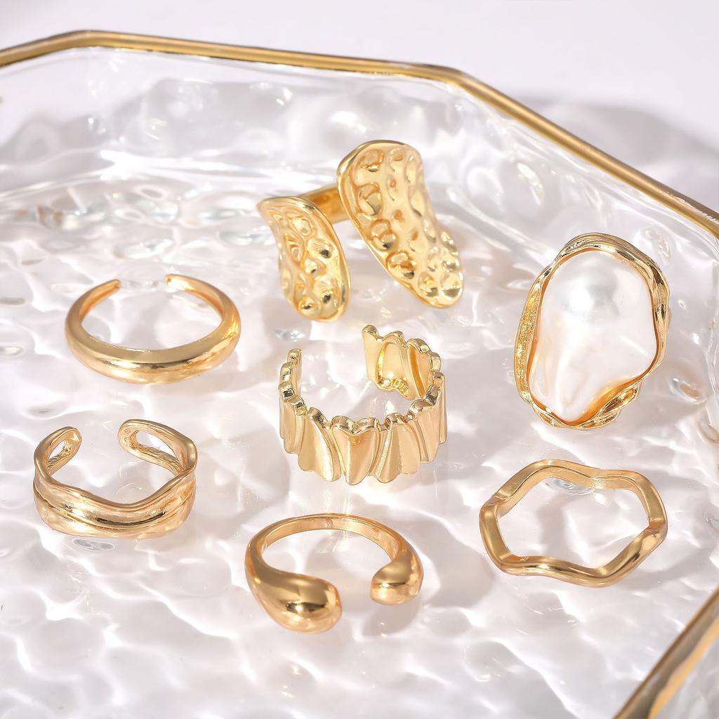Starfish Scallop Joint Ring Baroque Retro Ring Women's Vacation