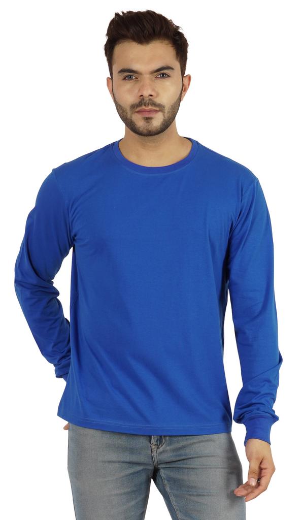 Inkmeso Men  S Cotton Long Sleeve T-shirt Basic Crew Neck Shirt