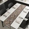 Runner da Tavola Resistente Multiuso in Cotone e Lino Decorazione Tavola Cena Festiva