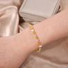 Geometric Pattern Cubic Zirconia Tennis Bracelet Gold Plated Copper Chain Wristband Wrist Accessory For Women Men
