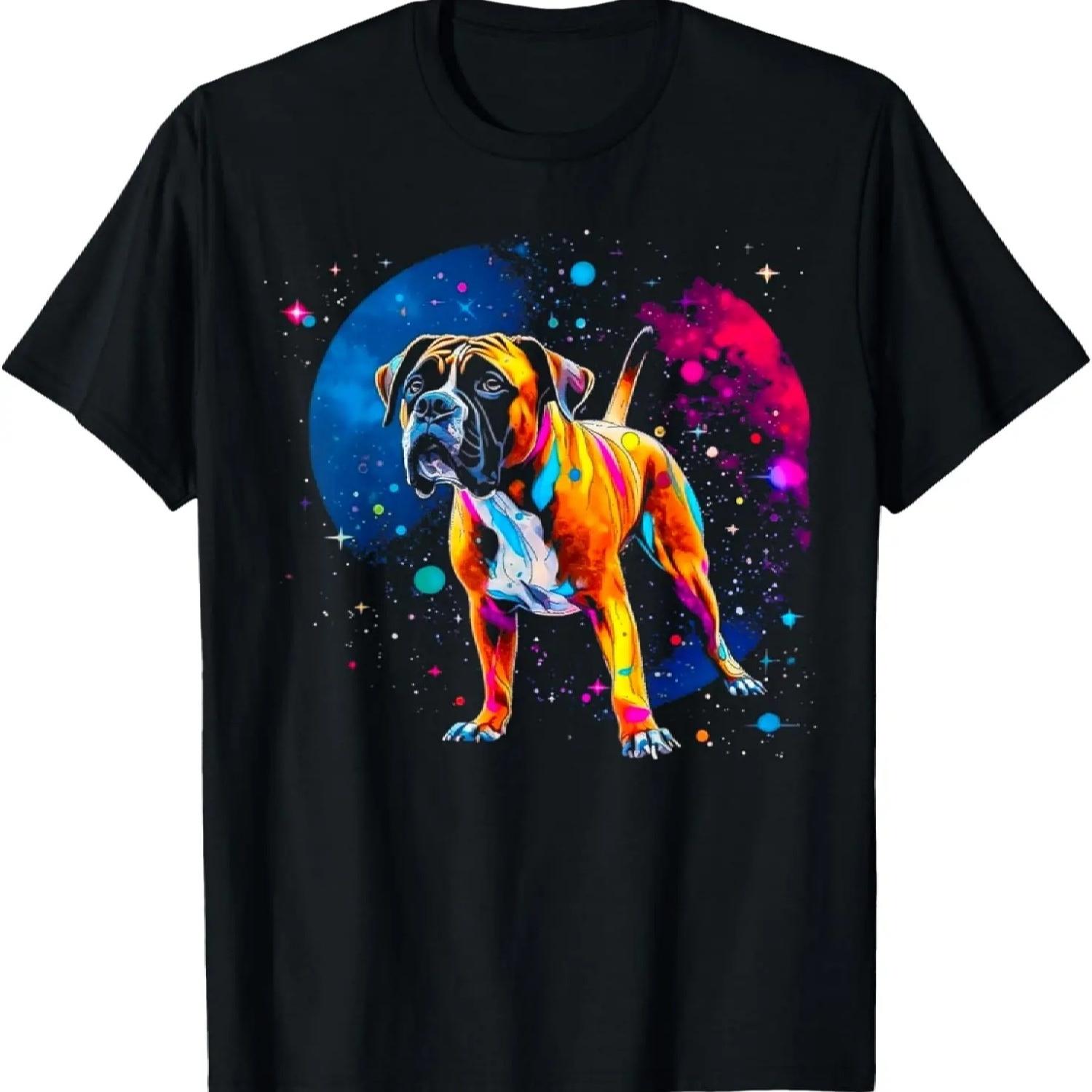 

Boxer Dog Space T-Shirt XXXXXL чорний