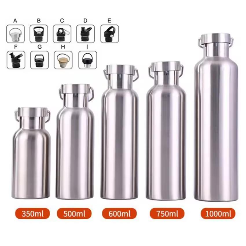 Custom Logo Powder Coated 304/201 Stainless Steel Narrow Mouth Leak-Proof BPA Free 6-12 Hours Thermal Insulation Vacuum Flask