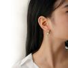 Semicircle Sweet Women Stud Earrings Enamel Oil Jewelry Hoop Ear Buckle Korean Style Earrings