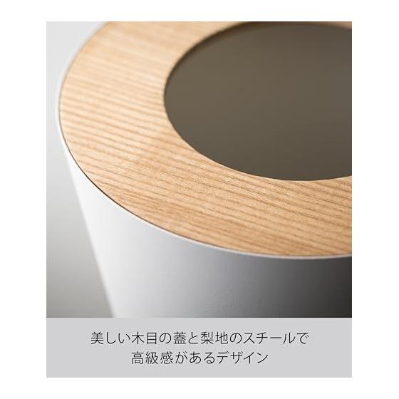 Yamazaki Jitsugyo Trash Can Trash Can Lin Round Natural 3198