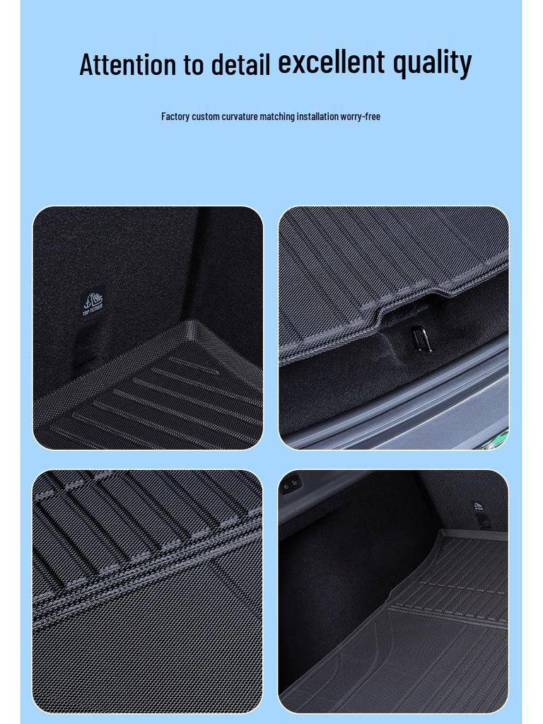 Tesla Model Y Trunk Mat - Full Coverage TPE Interior Tail Box Mat
