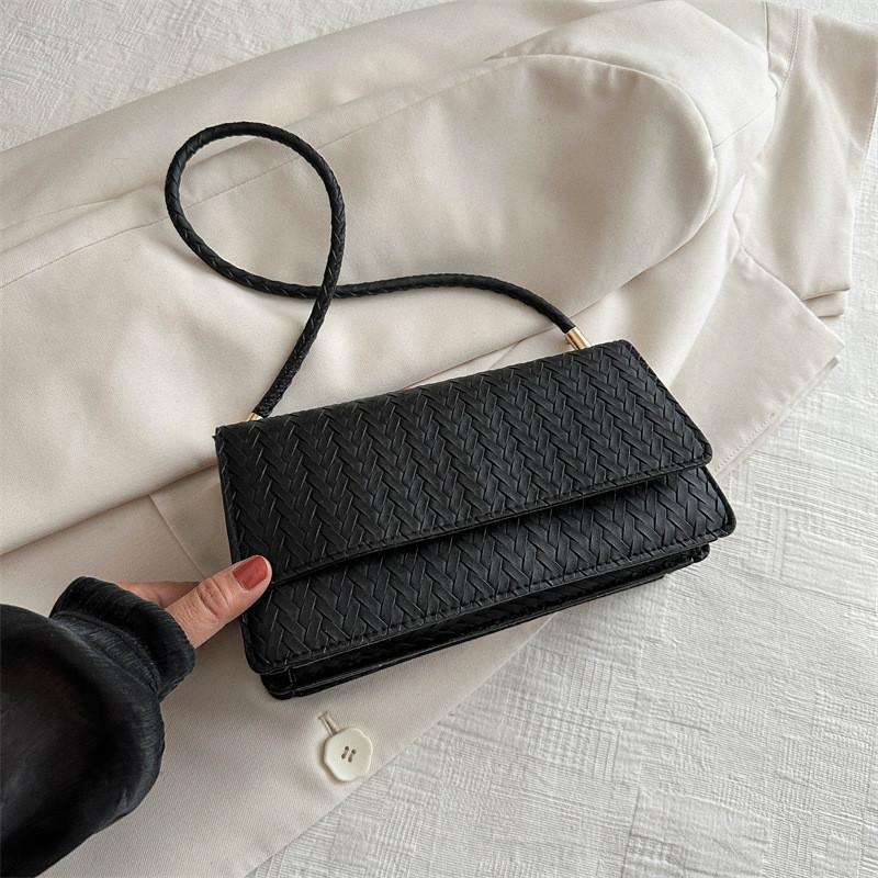 Trendy Street Style Pu Shoulder Bag With Unique Minimal Design чёрный