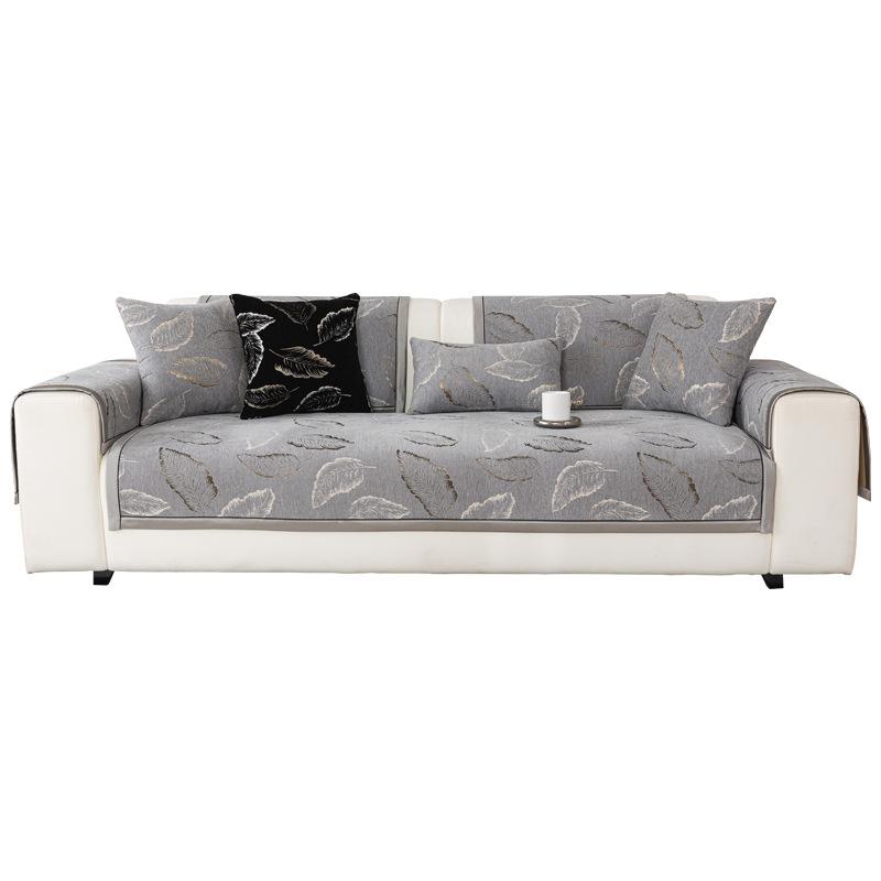 Sofakissen Leichter Luxus Hoher Sinn Neues Silikon Rutschfestes Sitzkissen Vier Jahreszeiten Universal Sofabezug Chenille Bezug Handtuch