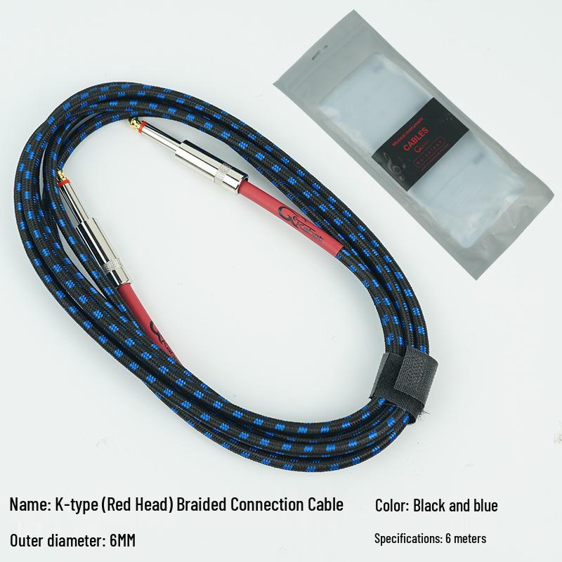 Noise Reduction Electric Guitar Cable - 3m, 6m, 10m Options: Bass Series & Effect Pedal Connection