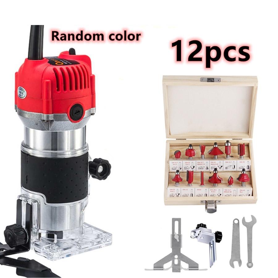 33000RPM Handheld Woodworking Engraving Slotting Palm Router Home DIY Tool Set High Quality Electric Wood Trimmer