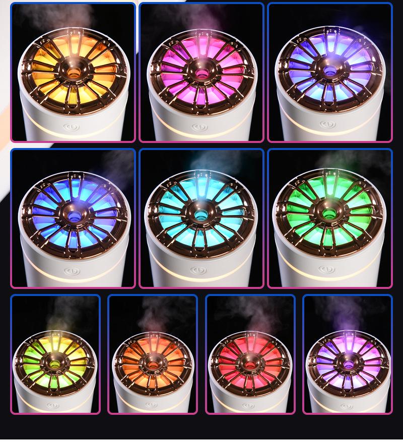 USB Portable Car Humidifier with Colorful Aroma Light