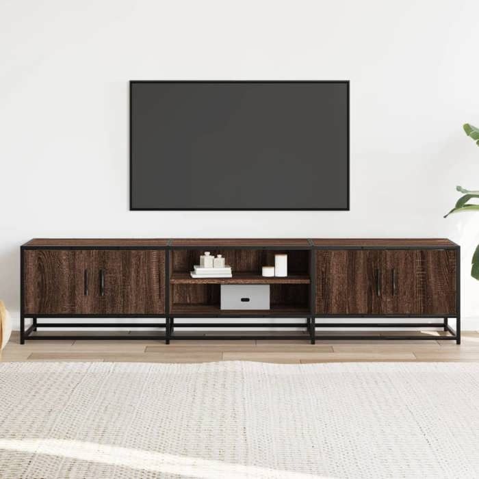 VidaXL Meuble TV chêne marron 180x35x41 cm bois d'ingénierie, support TV, buffet TV, meuble multimédia, banc TV, meuble 3300779