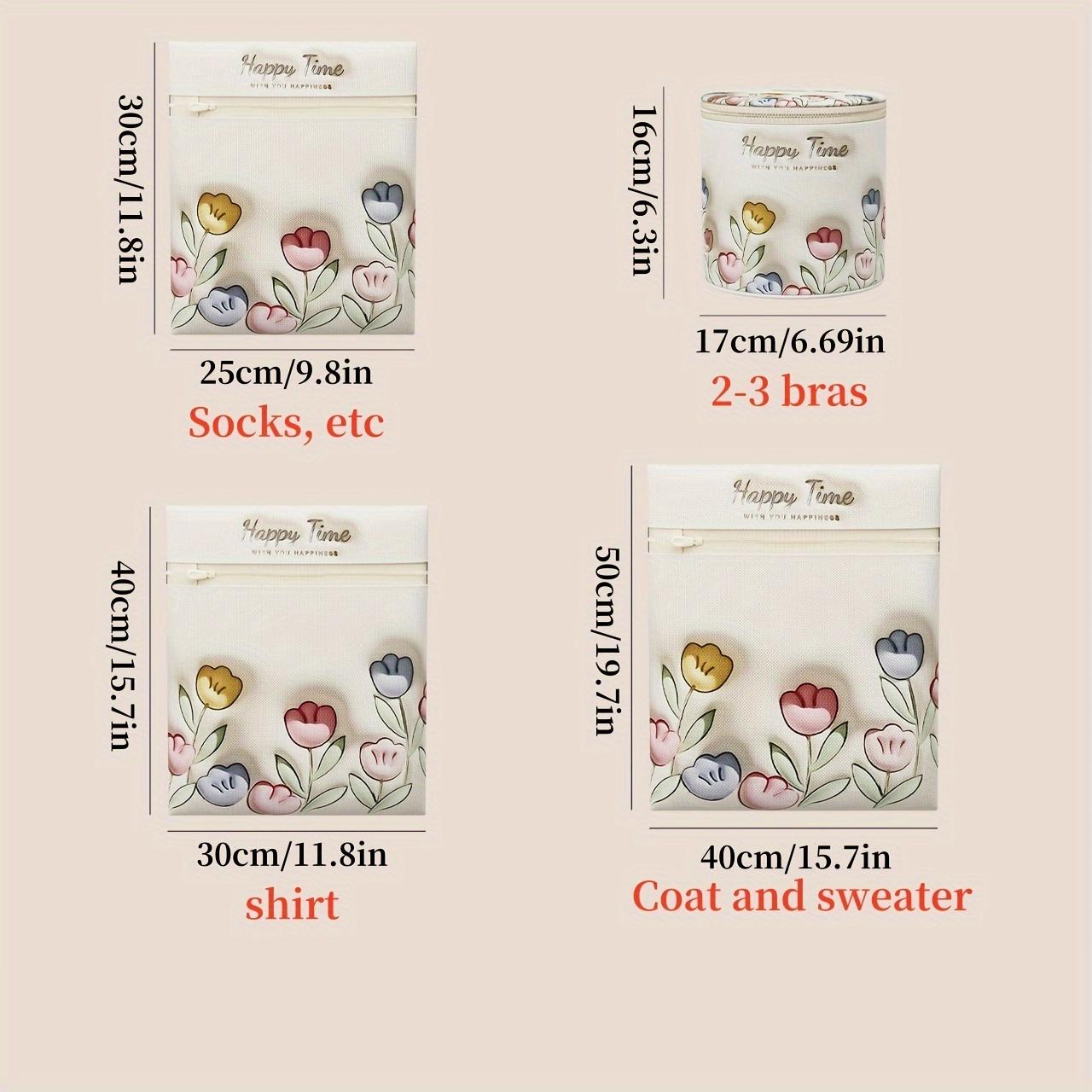 

Полиэстеровые мешки для стирки, Прямоугольные, для стиральной машины, Прочные карманы для свитеров, рубашек, носков, нижнего белья, Защита от деформации, На молнии, Тканые, 4pcs