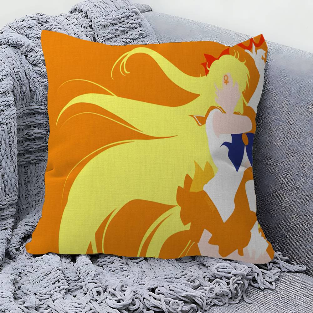 SSailor Girl MMoon Cushion Cover Polyester Sofa Cushions Decorative Throw Pillows Home Decoration Pillowcover