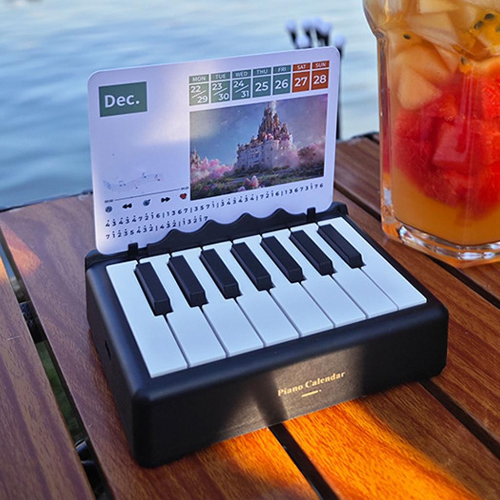 Piano Calendar 2025 Miniature Piano Desk Calendar Playable Piano Desk Calendar for