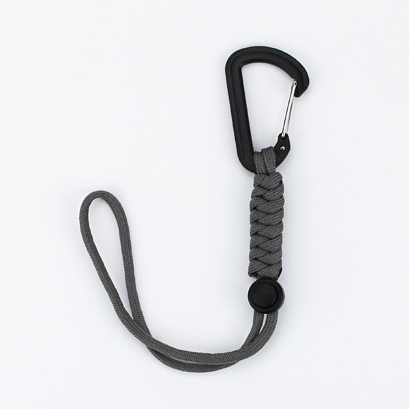 Outdoor Tactical Carabiner Keychain: Emergency Paracord Lanyard with Anti-Loss Buckle