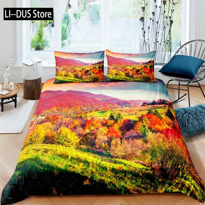 Comforter Canadian Maple Leaves Autumn Theme Bedding Set Microfiber Leaf Comforter Twin Full King For Kids Adult Bedroom