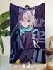 Anime Shiroko Blue Archive Girl Printed Soft Cozy Throw Blanket for Home Travel Birthday Gift