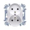 Double Socket Outlet with Grounding (module) 16 A, 250 V~, Screw Terminals