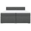 Vidaxl Continental Bed with Mattress, Dark Grey Fabric 200X200 Cm