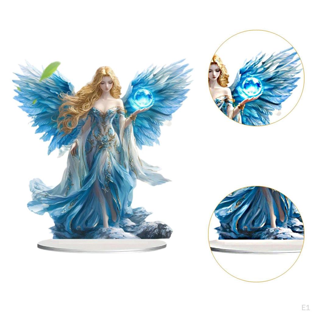 2D Platt Akrylängel Bordsdekoration Bordsdekoration Prydnad Kreativ Estetisk Skrivbord