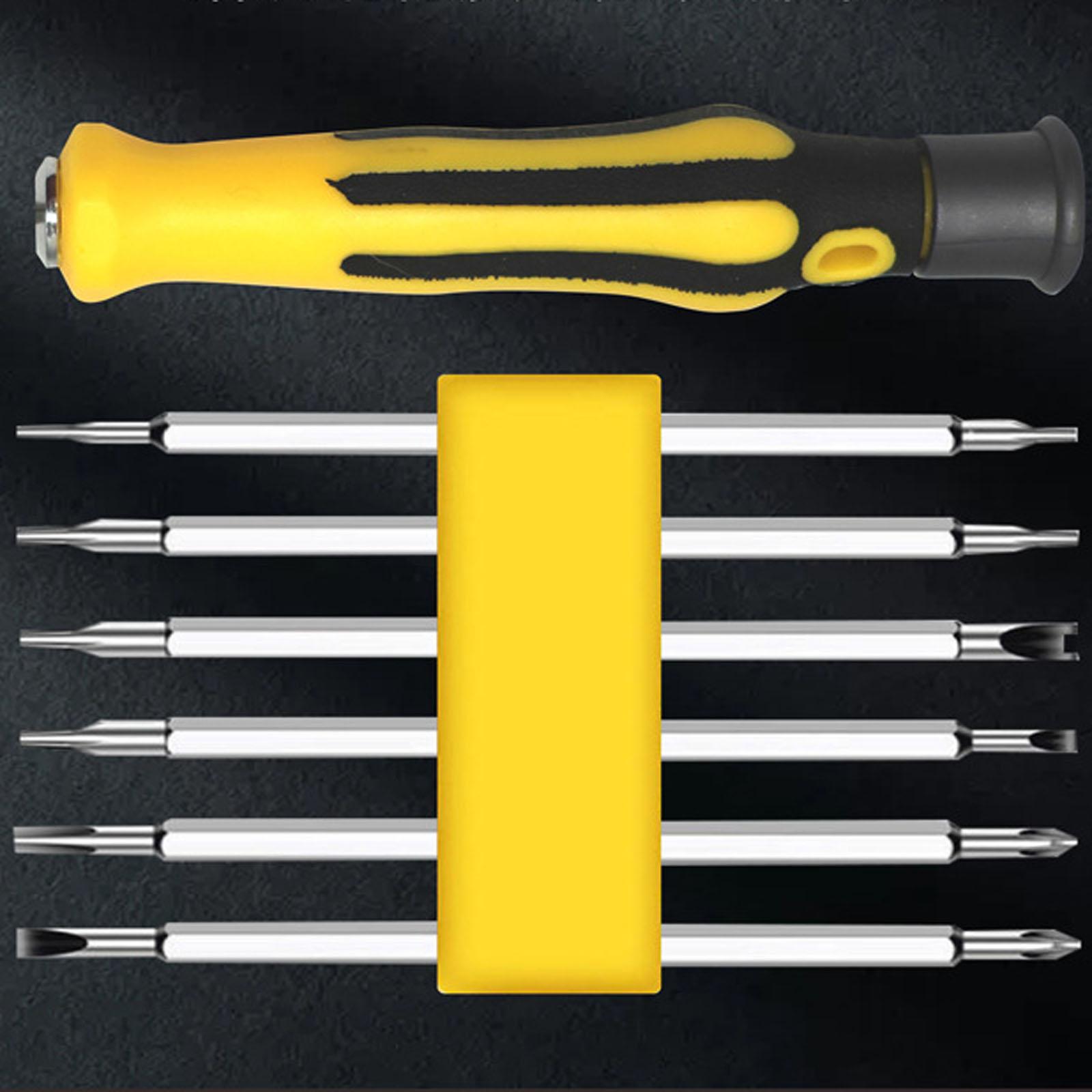 

Набір магнітних викруток 12-в-1, набір інструментів зі спеціальними фігурними бітами, багатофункціональні інструменти для розбирання та складання One Size жовтий